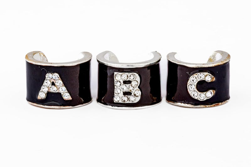 Charmed Custom Stethoscope Charms - Bling Monogram Charm - Gifts for Nurses, Doctors, Veterinarians & Healthcare Professionals - Metal Silver 0.5" Ring Charm (Letter Z) - Image 1